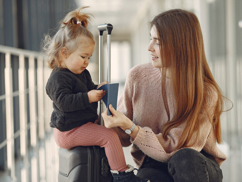 A taxi at Gatwick Airport ready for a family with luggage